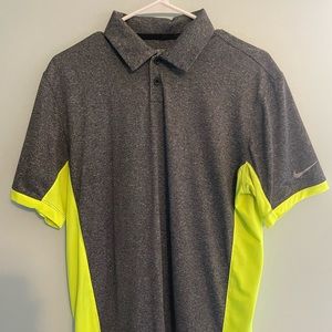 Nike DriFit Golf Tour Performance Men’s Grey Polo Shirt Size Large